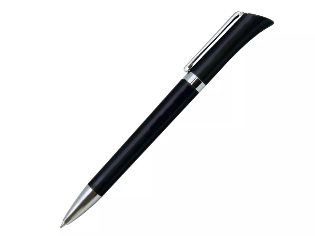 Ручка шариковая, пластик/металл, черный/серебро, GALAXY