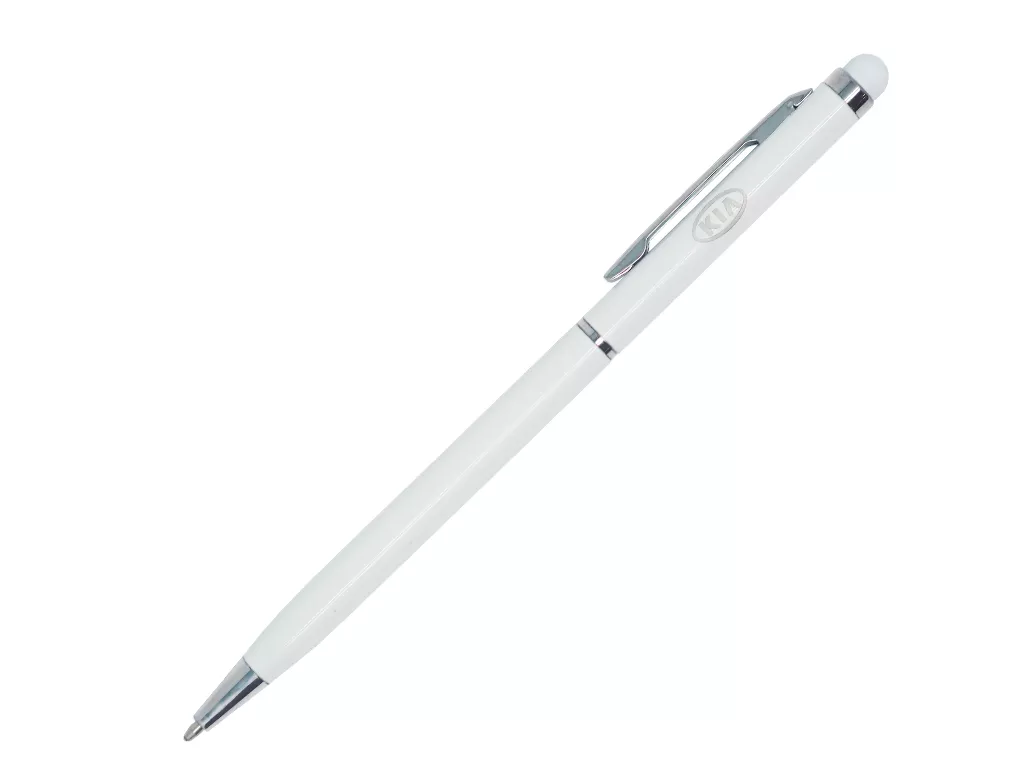 Ручка шариковая, СЛИМ СМАРТ, металл, белый/серебро
