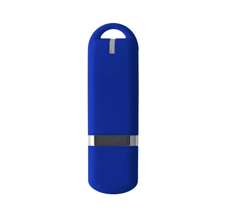 Флеш накопитель USB 2.0 Memo, пластик Софт Тач, синий/синий , 16 Gb