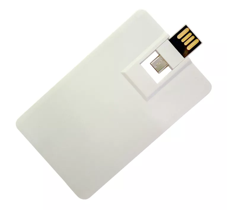 Флеш накопитель USB 2.0 в виде кредитной карты, пластик, белый, 8 Gb