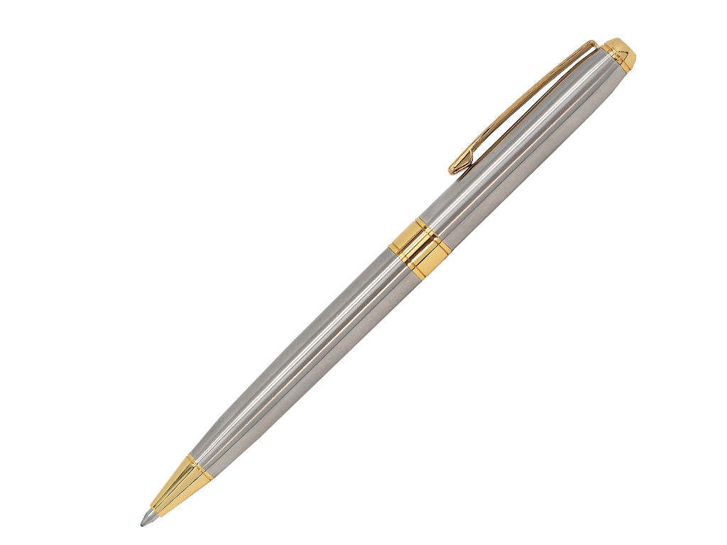 Ручка шариковая, металл, серебро/золото