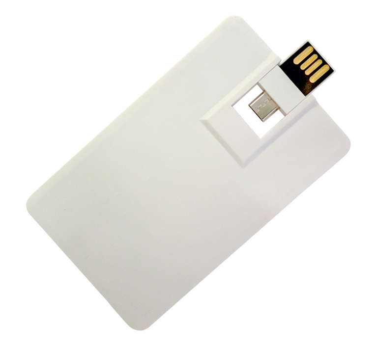Флеш накопитель USB 2.0 в виде кредитной карты, пластик, белый, 8 Gb