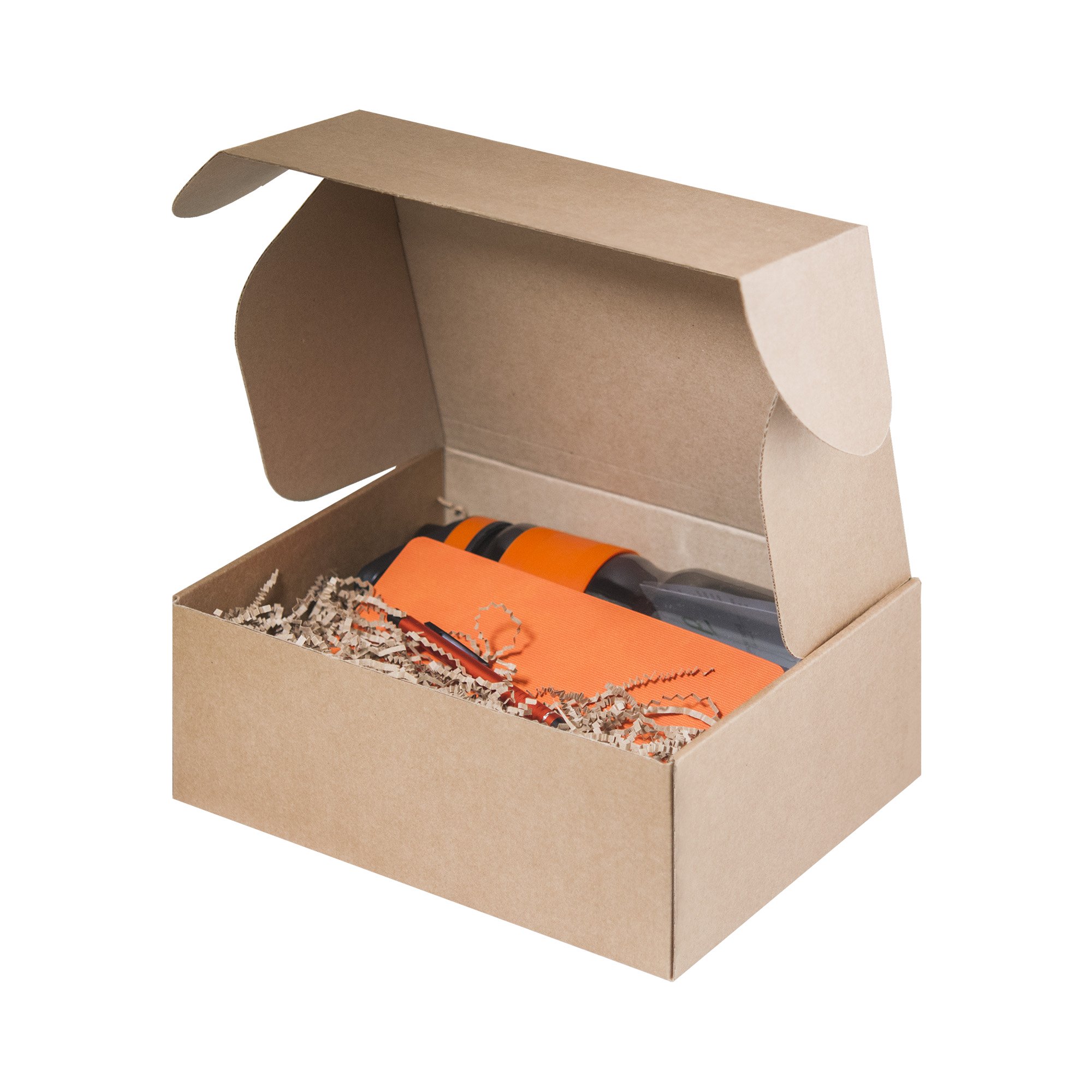 Подарочный набор Portobello оранжевый в малой универсальной подарочной коробке (Ежедневник недат А5 Спортбутылка Ручка)