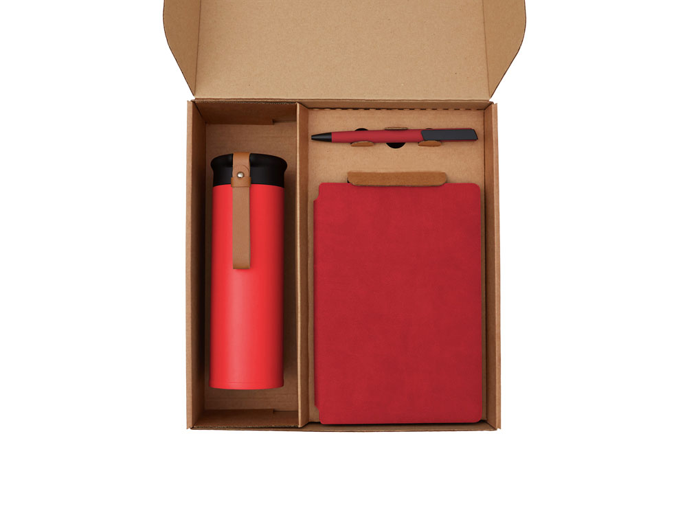 Набор Draftea с блокнотом, ручкой, термосом и чаем