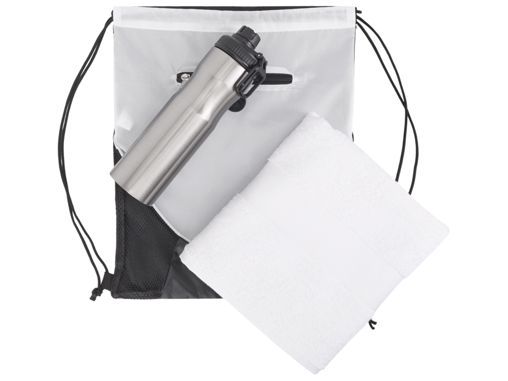 Спортивный набор со стальной бутылкой и полотенцем Advanced