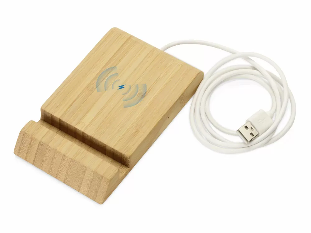 Подарочный набор с БЗУ и внешним аккумулятором Bamboo Set