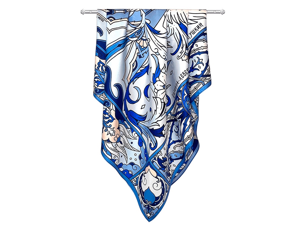 Платок Царевна-Лебедь 100% шелк