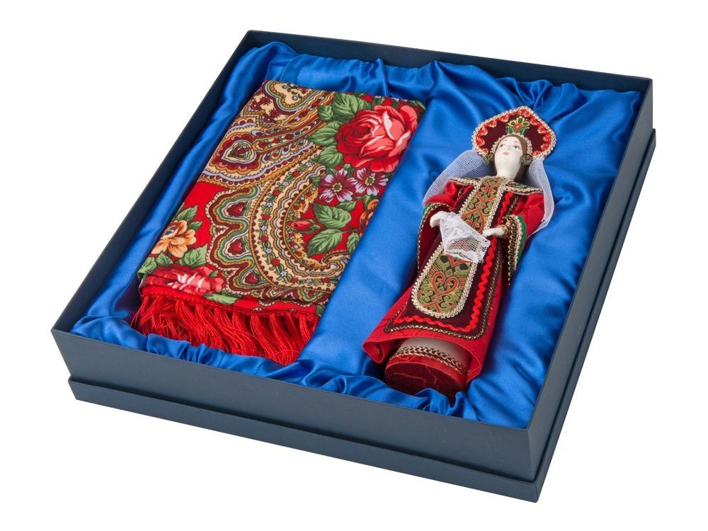 Подарочный набор Евдокия: кукла, платок