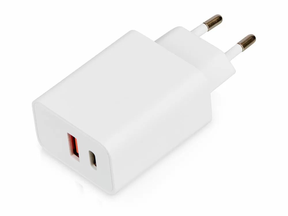 Сетевое зарядное устройство c выходами USB-A и USB-C Recharger, 10 Вт