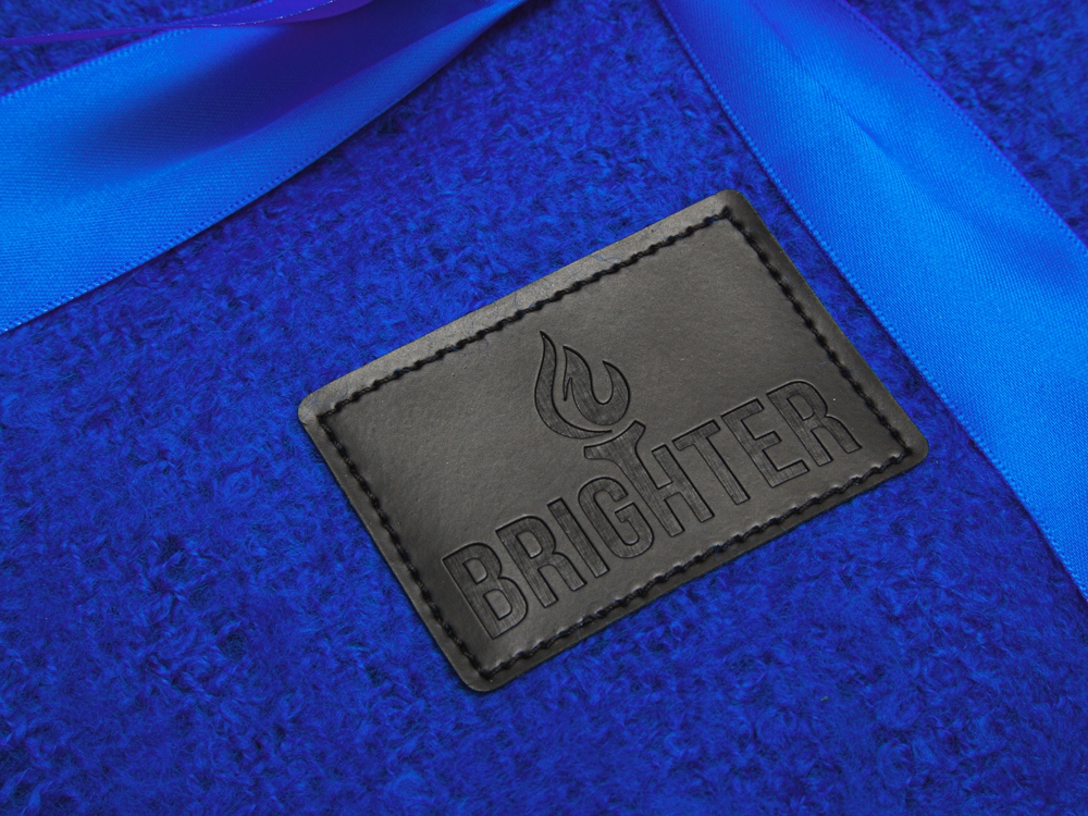 Плед акриловый Mohair с патчем