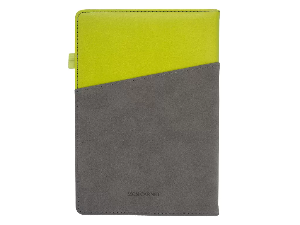 Ежедневник Smart Porta Nuba/Latte А5, серый/зеленый, недатированный, в твердой обложке