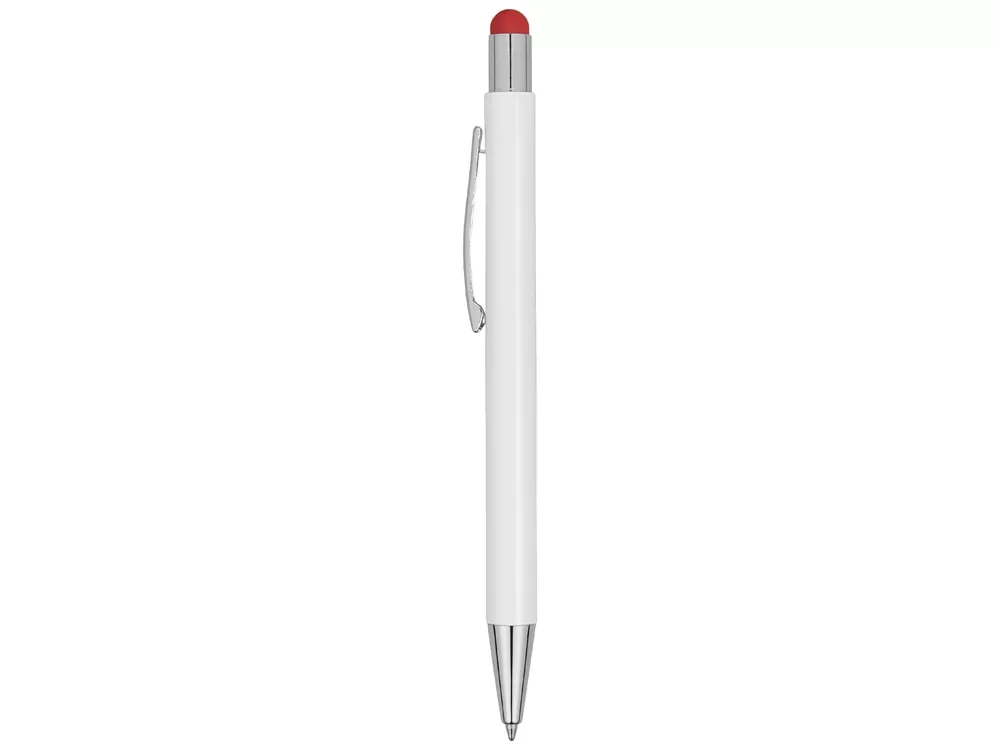 Ручка металлическая шариковая Flowery со стилусом