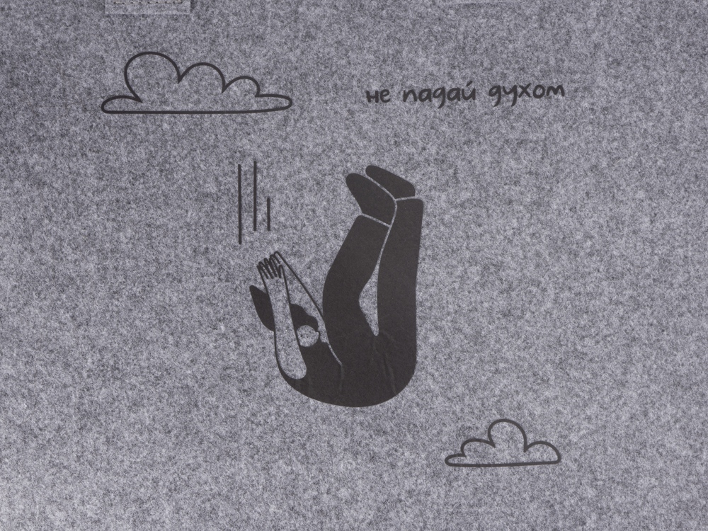 Сумка-шоппер Stratum фетровая с термотрансфером