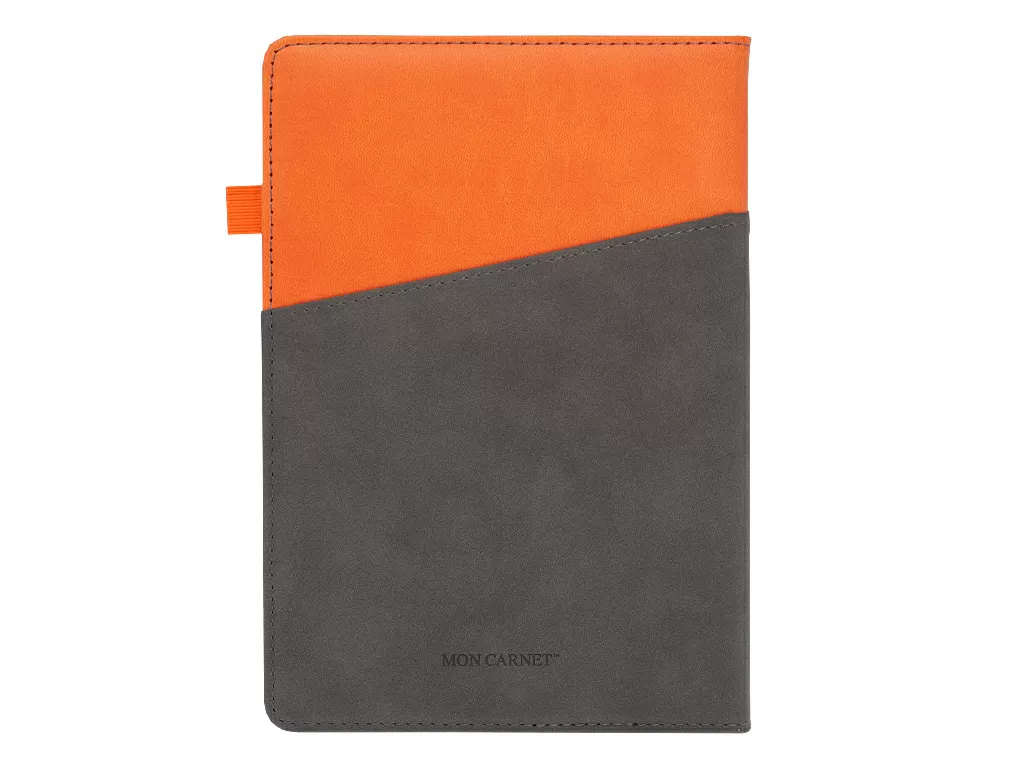 Ежедневник Smart Semidated Porta Nuba/Latte А5, серый/оранжевый, полудатированный, в твердой обложке