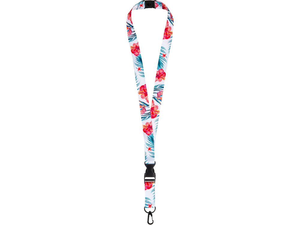 Ланъярд под сублимацию с карабином, межуровневым замком и замком обрыва, 2 см