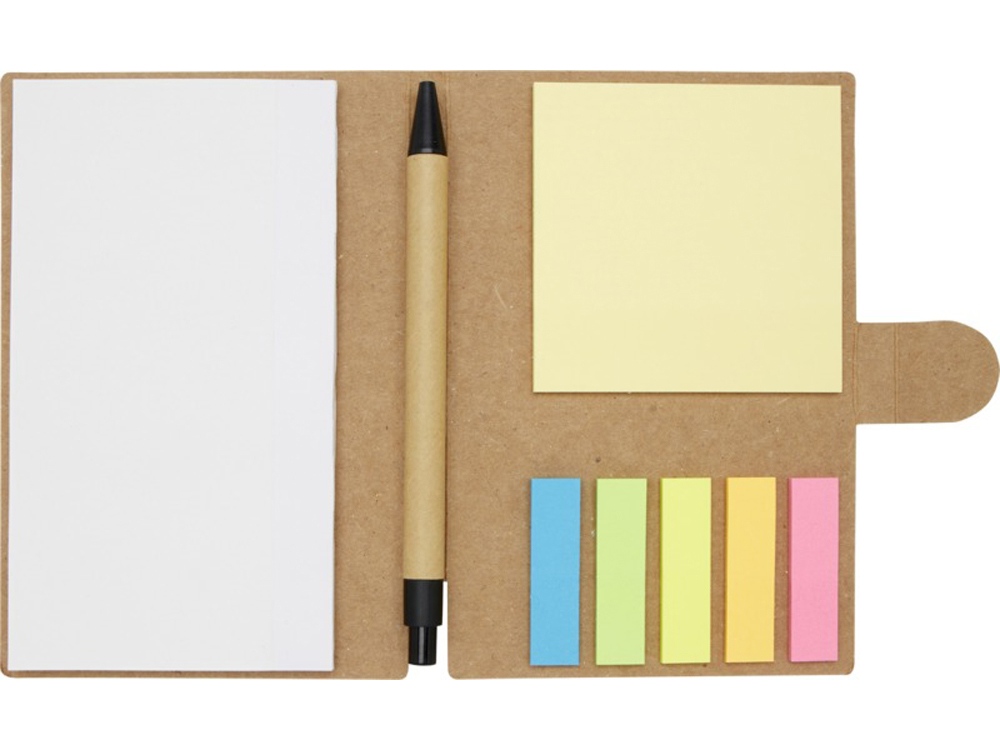 Блокнот Swift со стикерами и шариковой ручкой