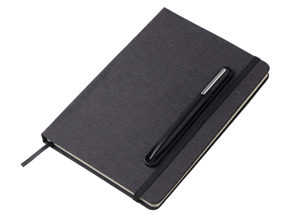 Блокнот А5 NotaBene с металлической шариковой ручкой и подставкой для телефона