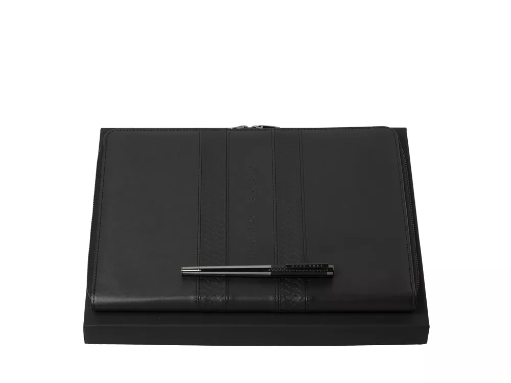 Подарочный набор: конференц-папка А4 с блокнотом, ручка-роллер