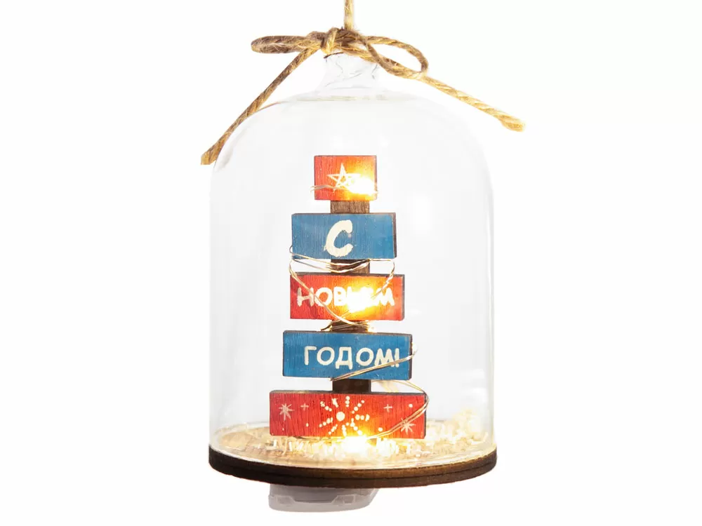 Новогоднее украшение Олень в колбе