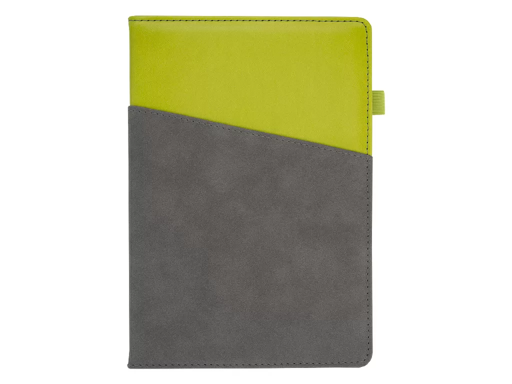 Ежедневник Smart Porta Nuba/Latte А5, серый/зеленый, недатированный, в твердой обложке