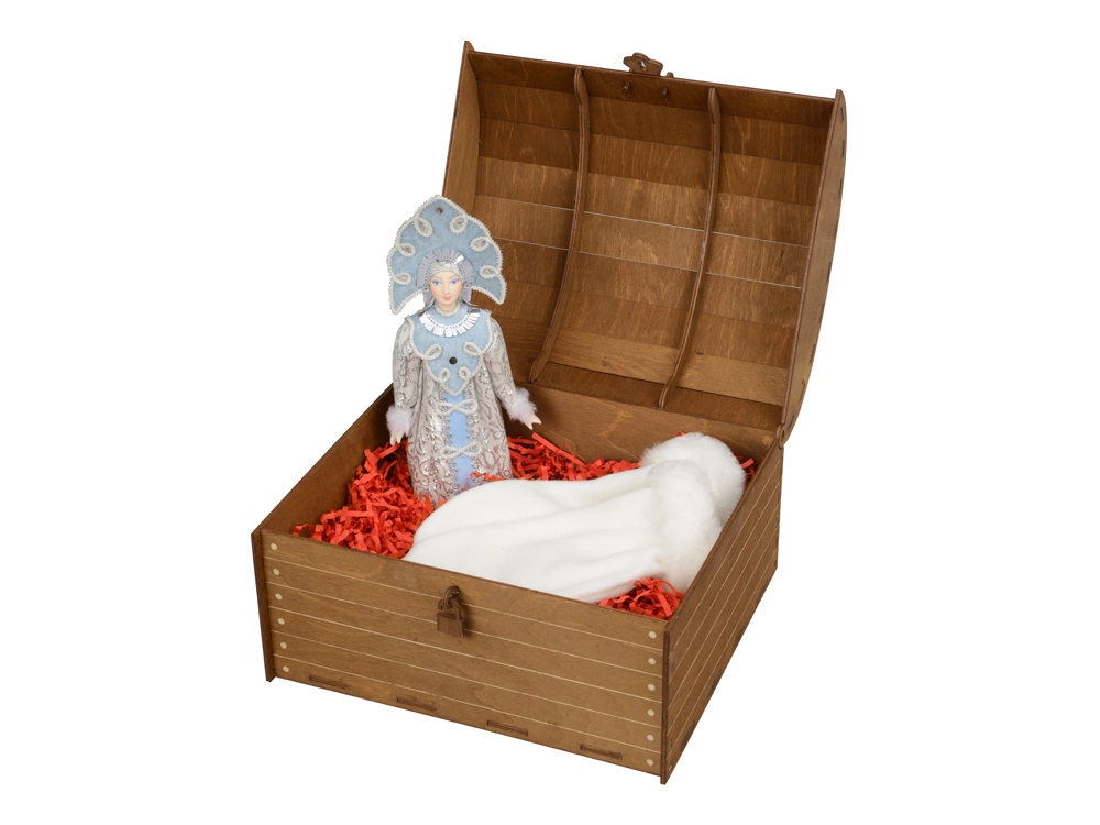 Подарочный набор Новогоднее настроение: кукла-снегурочка, варежки, цвет одеяния - серый