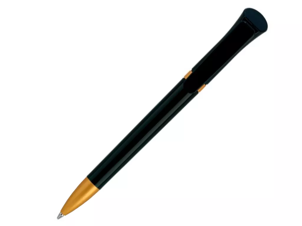 Ручка шариковая, пластик, черный/золото, GALAXY