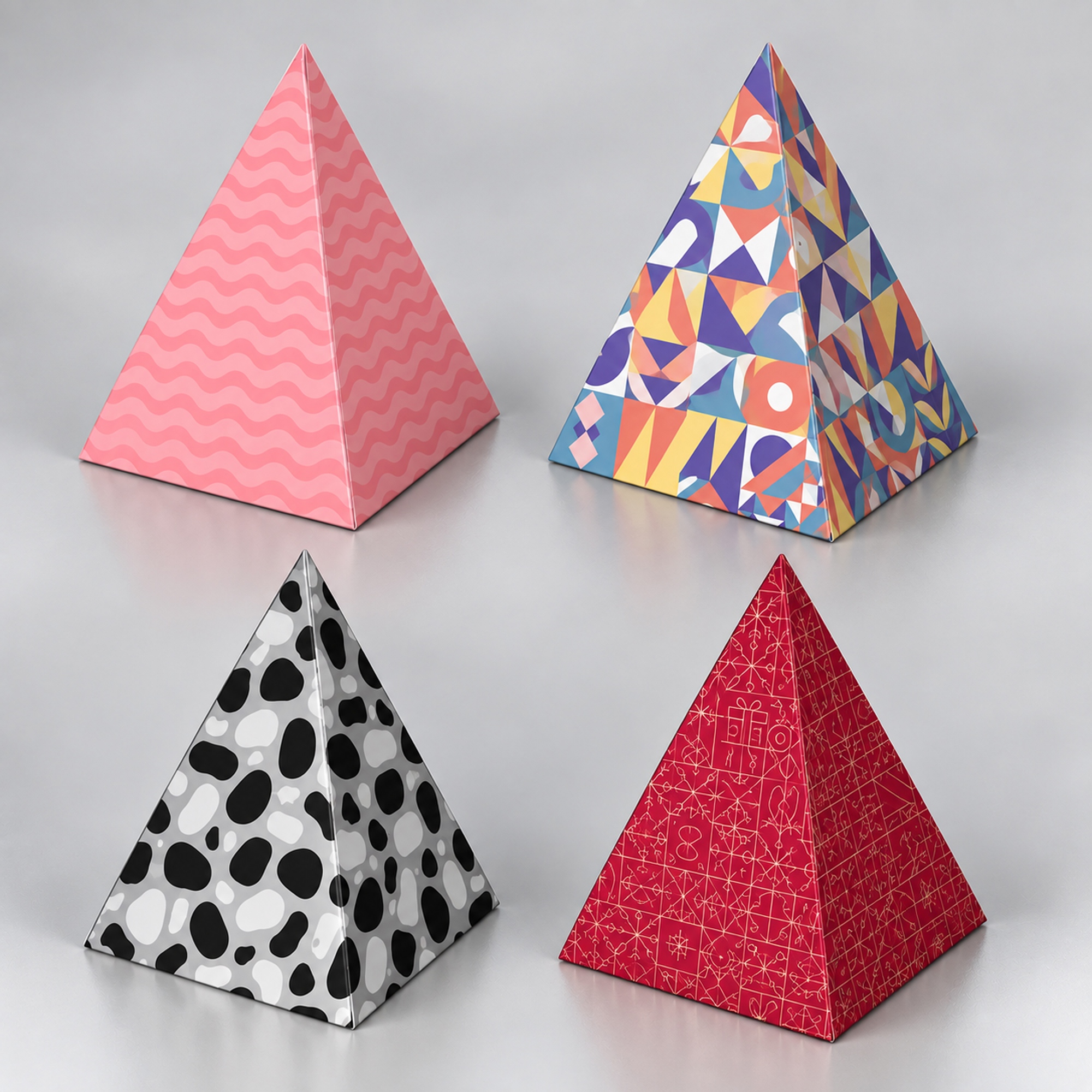 regular pyramid built from four equilateral triangles